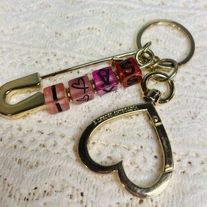 Gold Heart Bag Charm